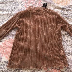 Fashionnova Sheer Metallic Turtleneck Top ✨